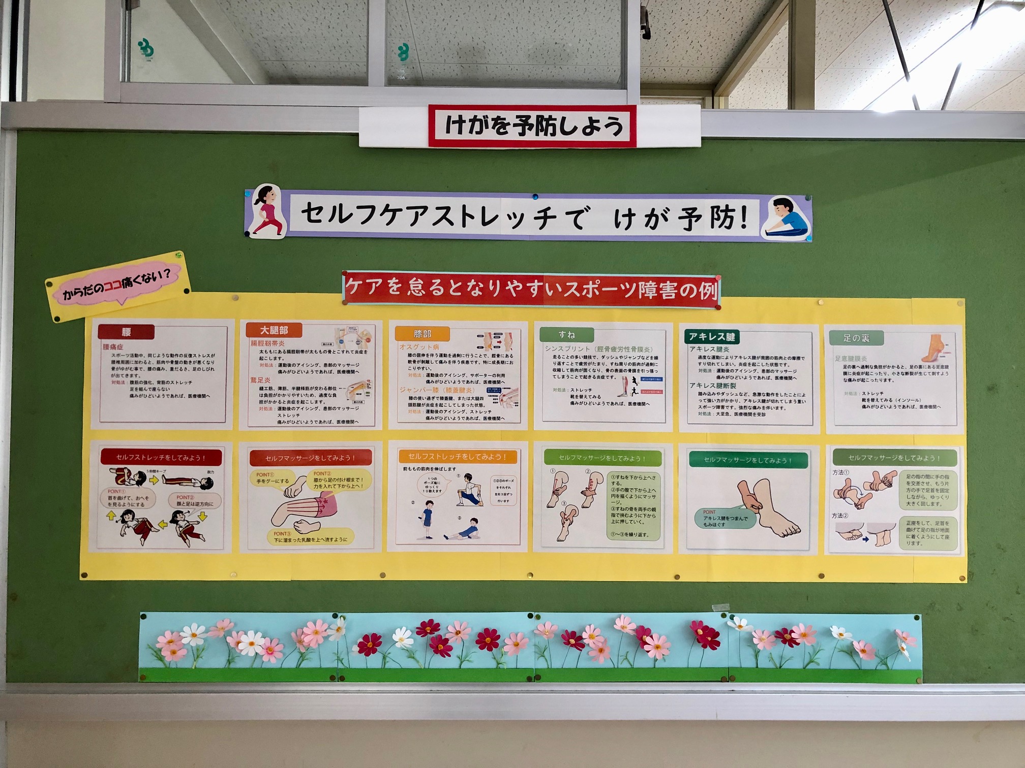 保健室 9月の壁面掲示